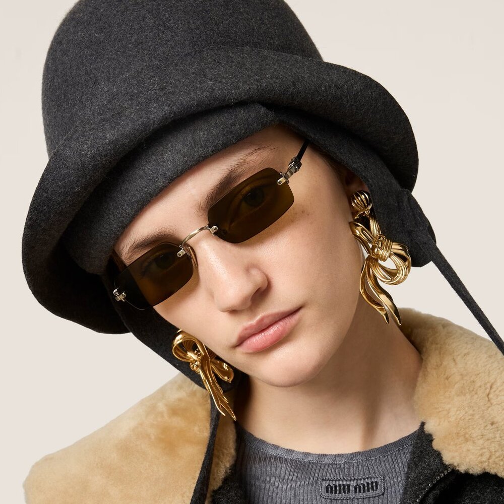 NEW MIU MIU SUNGLASSES MUB50S 26C09Z BROWN WOMEN MU B50S SMU B50